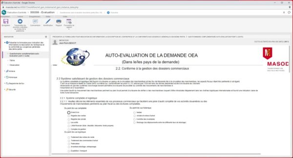 Point B: Système satisfaisant de gestion des dossiers commerciaux
